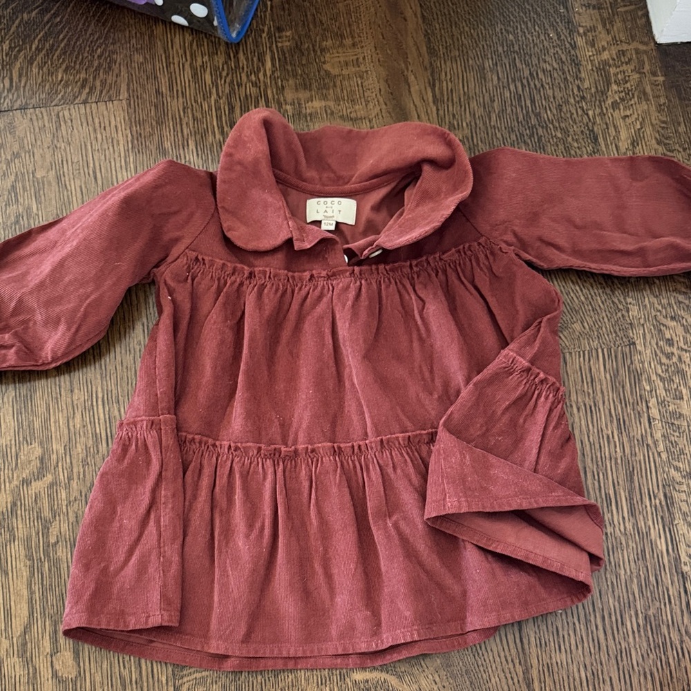 Child’s dress Light brown corduroy long sleeve